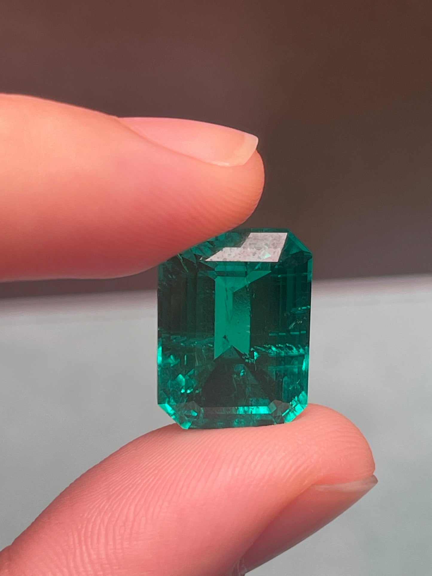 Pirmiana 11.57ct Emerald Cut Lab Grown Emerald