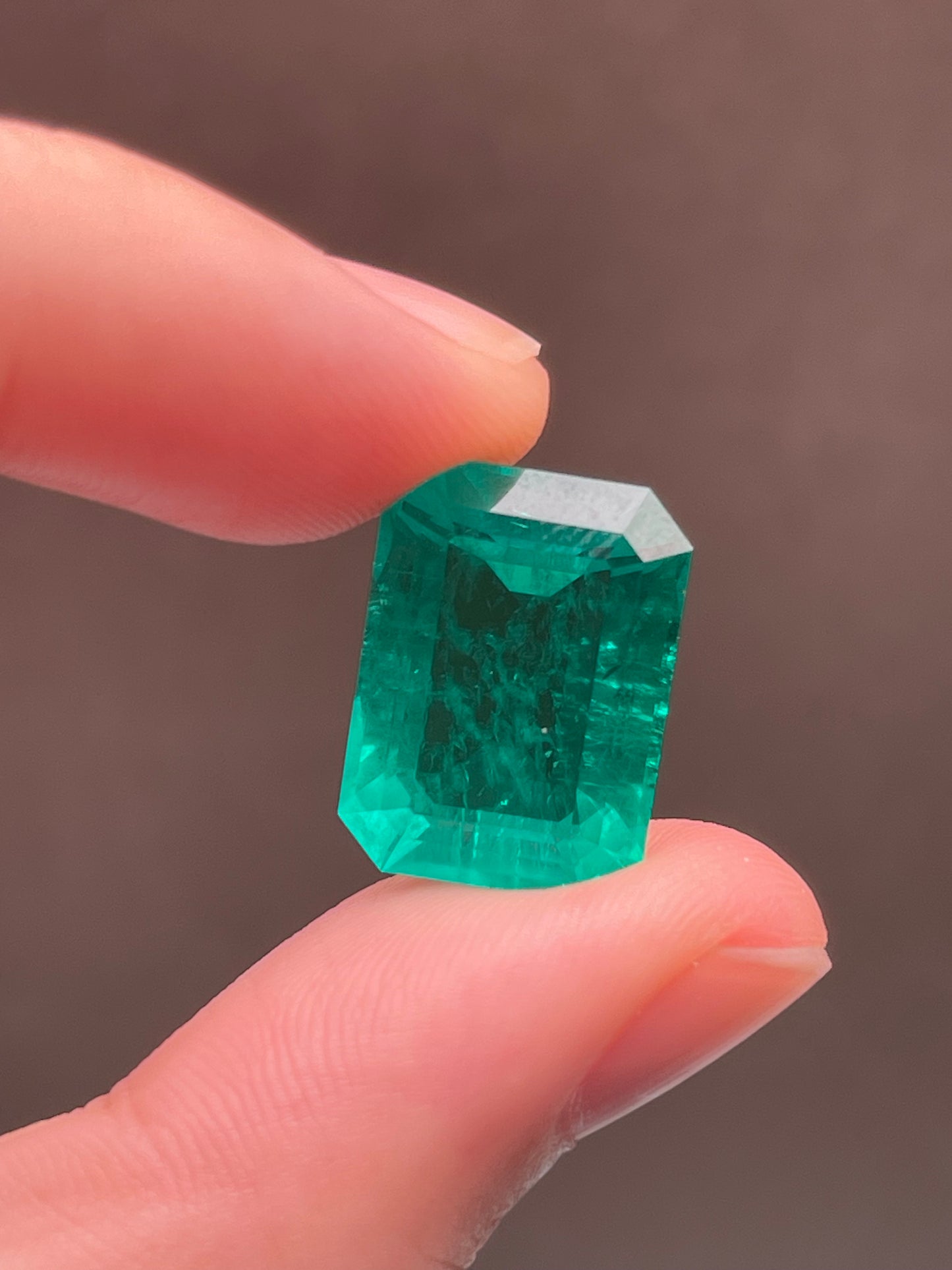 Pirmiana 13.84ct Emerald Cut Lab Grown Emerald