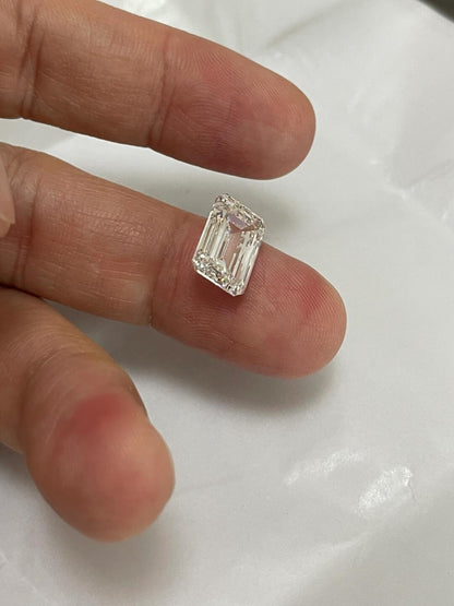 Pirmiana 5-5.2CT EFG VS1 Emerald Cut Lab Grown Diamond 2EX N Not Change Color With IGI Certificate