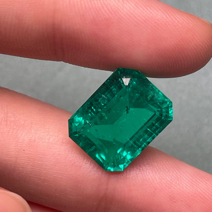 Pirmiana 11.52ct Emerald Cut Lab Grown Emerald