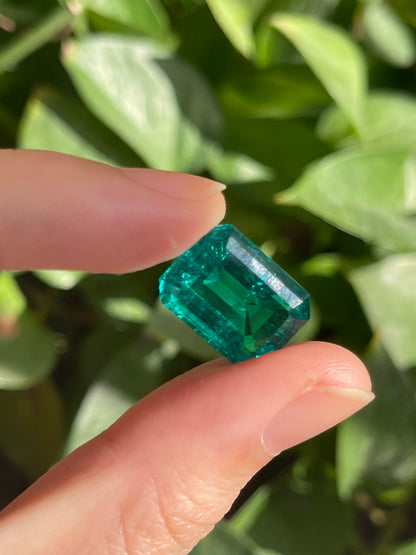 Pirmiana 11.57ct Emerald Cut Lab Grown Emerald