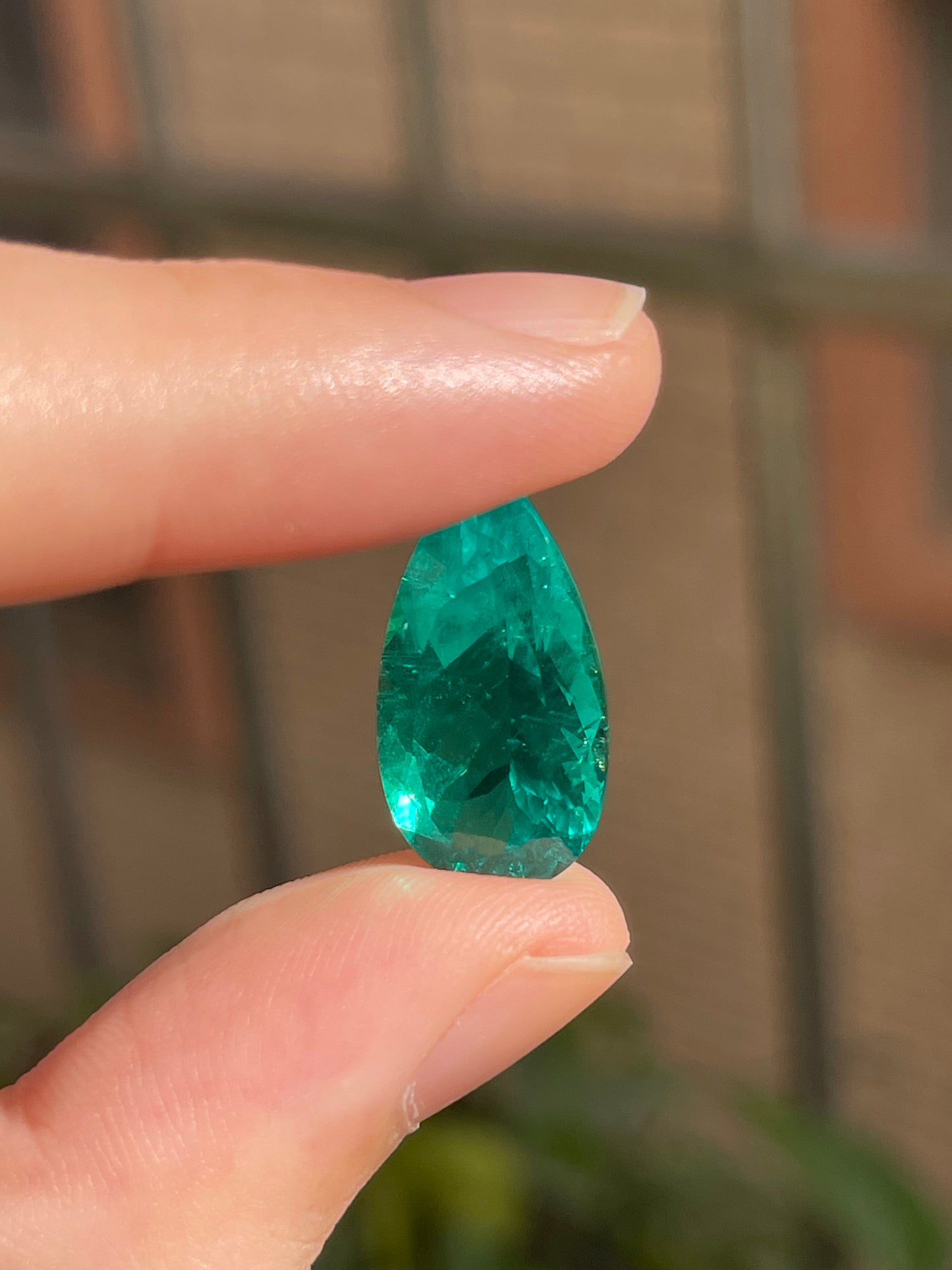 Pirmiana 10.06ct Pear Shape Lab Grown Emerald