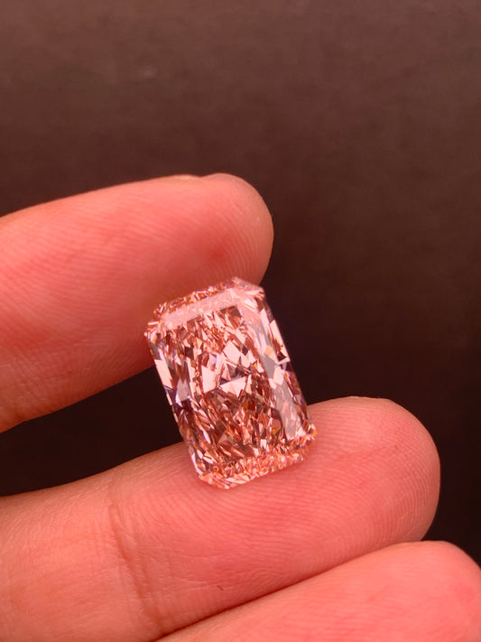 Pirmiana Radiant 9.77ct FVP VS2 Pink Lab Grown Diamond