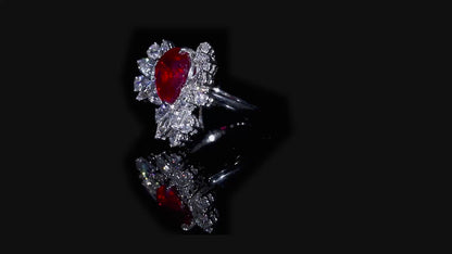 Pirmiana New S925 Silver 5.093ct Lad Grown Ruby Ring High Fine Jewelry for Women Party Gift