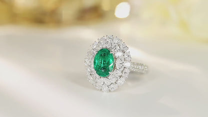 Pirmiana 2024 Hot Sale S925 Silver 1.81ct Lab Grown Emerald Ring Women Engagement Fashion Finger Gemstone Jewelry