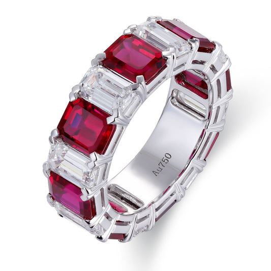 Pirmiana New 18K Gold 5.84ct Lad Grown Ruby Ring High Fine Jewelry for Men Party Gift