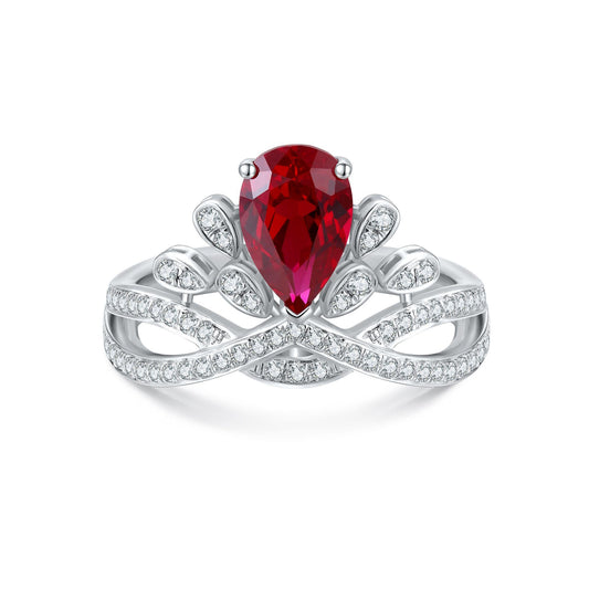 Pirmiana New S925 Silver 1.735ct Lad Grown Ruby Ring High Fine Jewelry for Women Party Gift