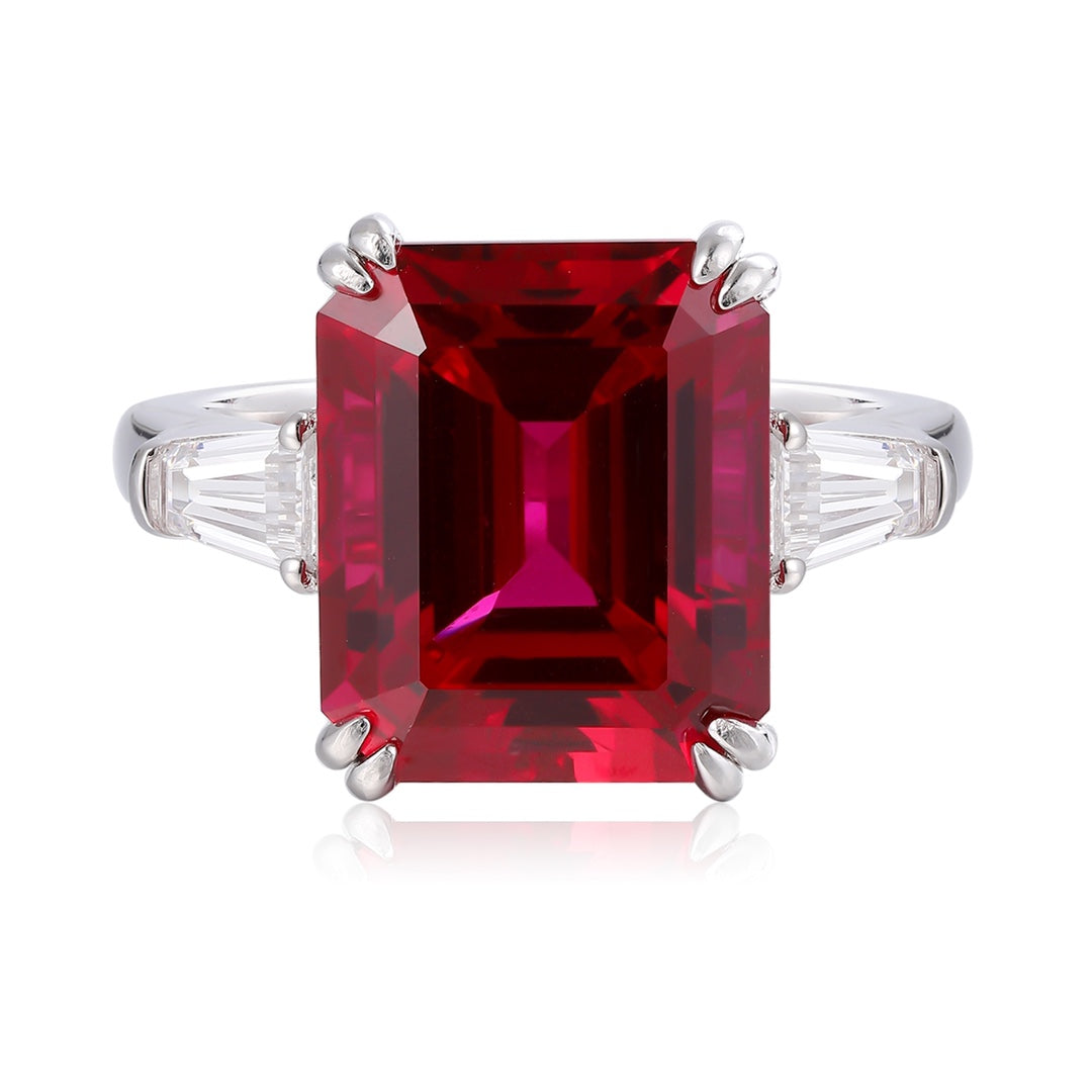 Pirmiana New S925 Silver 8.578ct Lad Grown Ruby Ring High Fine Jewelry for Women Party Gift