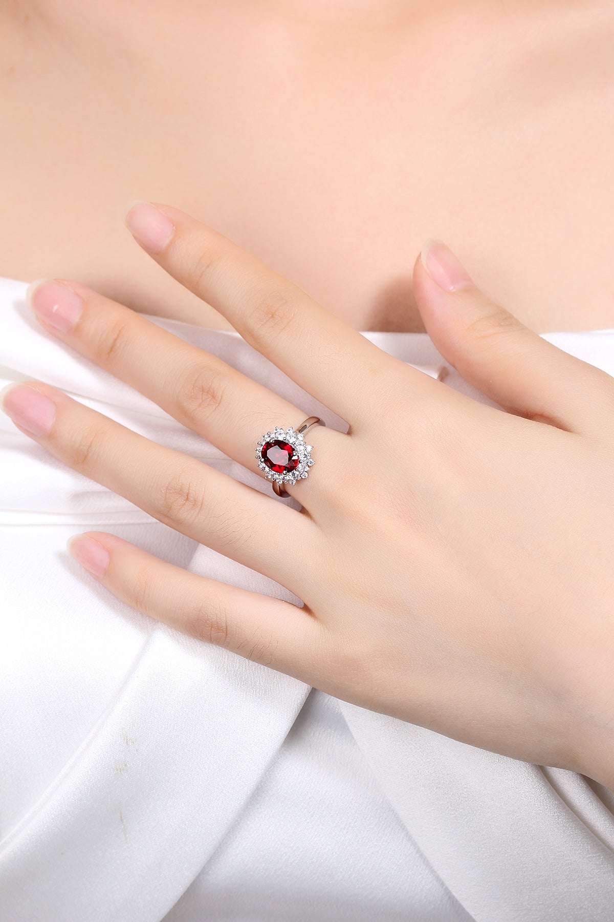 Pirmiana New S925 Silver 2.5ct Lad Grown Ruby Ring High Fine Jewelry for Women Party Gift