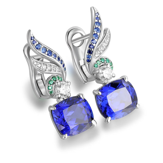 Pirmiana New Arrival 7.19ct Lab Grown Sapphire Earring Studs S925 Silver Jewelry Earrings for Women