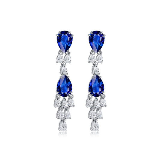 Pirmiana New Arrival 3.56ct Lab Grown Sapphire Earring Studs S925 Silver Jewelry Earrings for Women