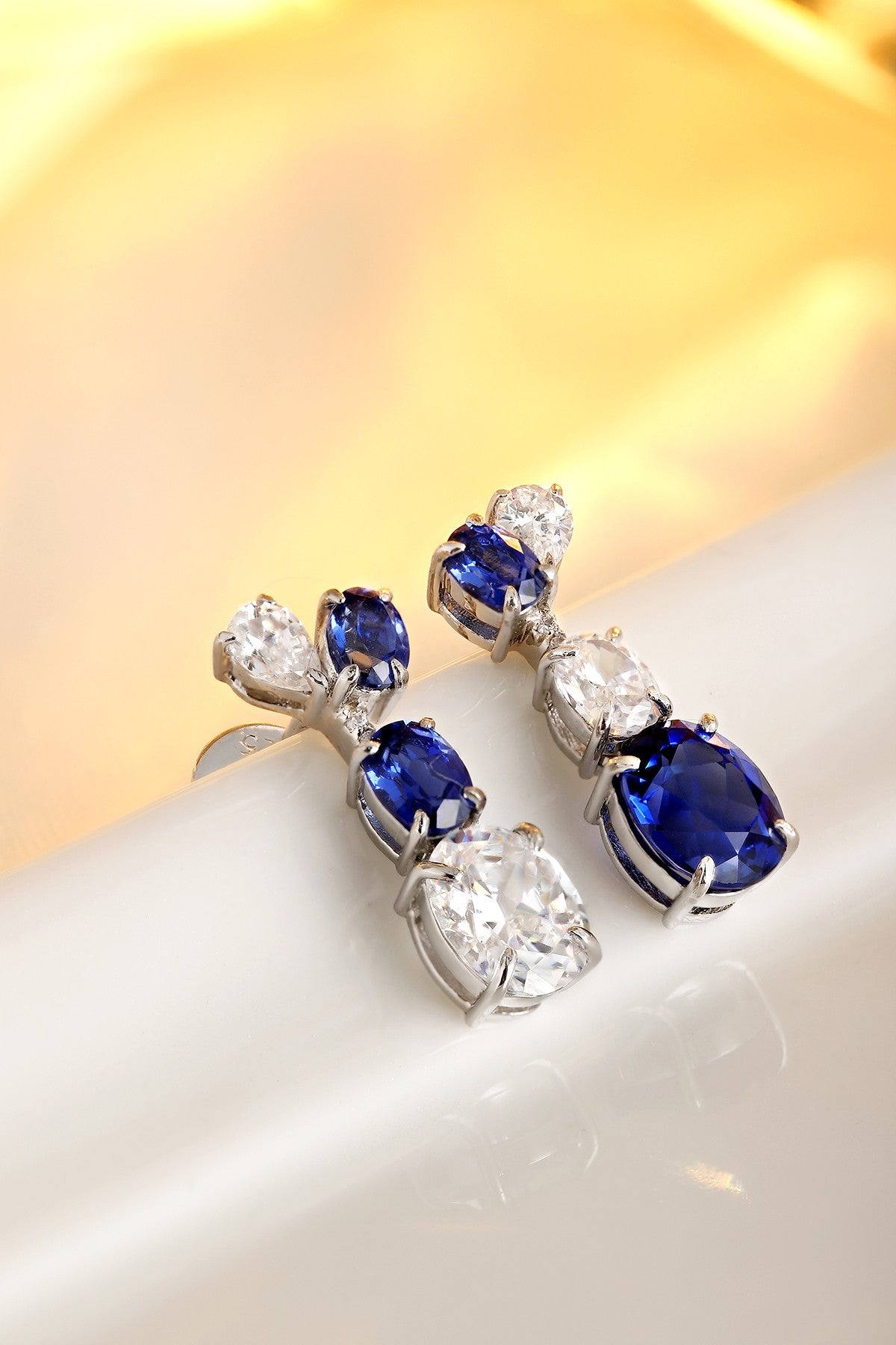 Pirmiana New Arrival 1.135ct Lab Grown Sapphire Earring Studs S925 Silver Jewelry Earrings for Women