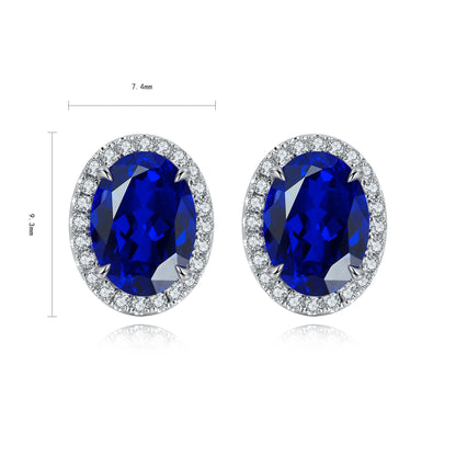 Pirmiana New Arrival 0.38ct Lab Grown Sapphire Earring Studs S925 Silver Jewelry Earrings for Women