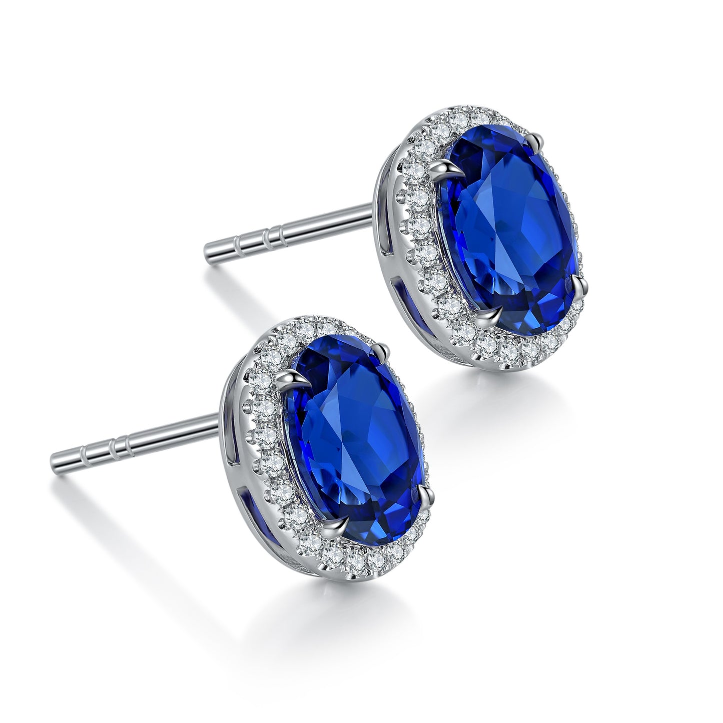 Pirmiana New Arrival 0.38ct Lab Grown Sapphire Earring Studs S925 Silver Jewelry Earrings for Women