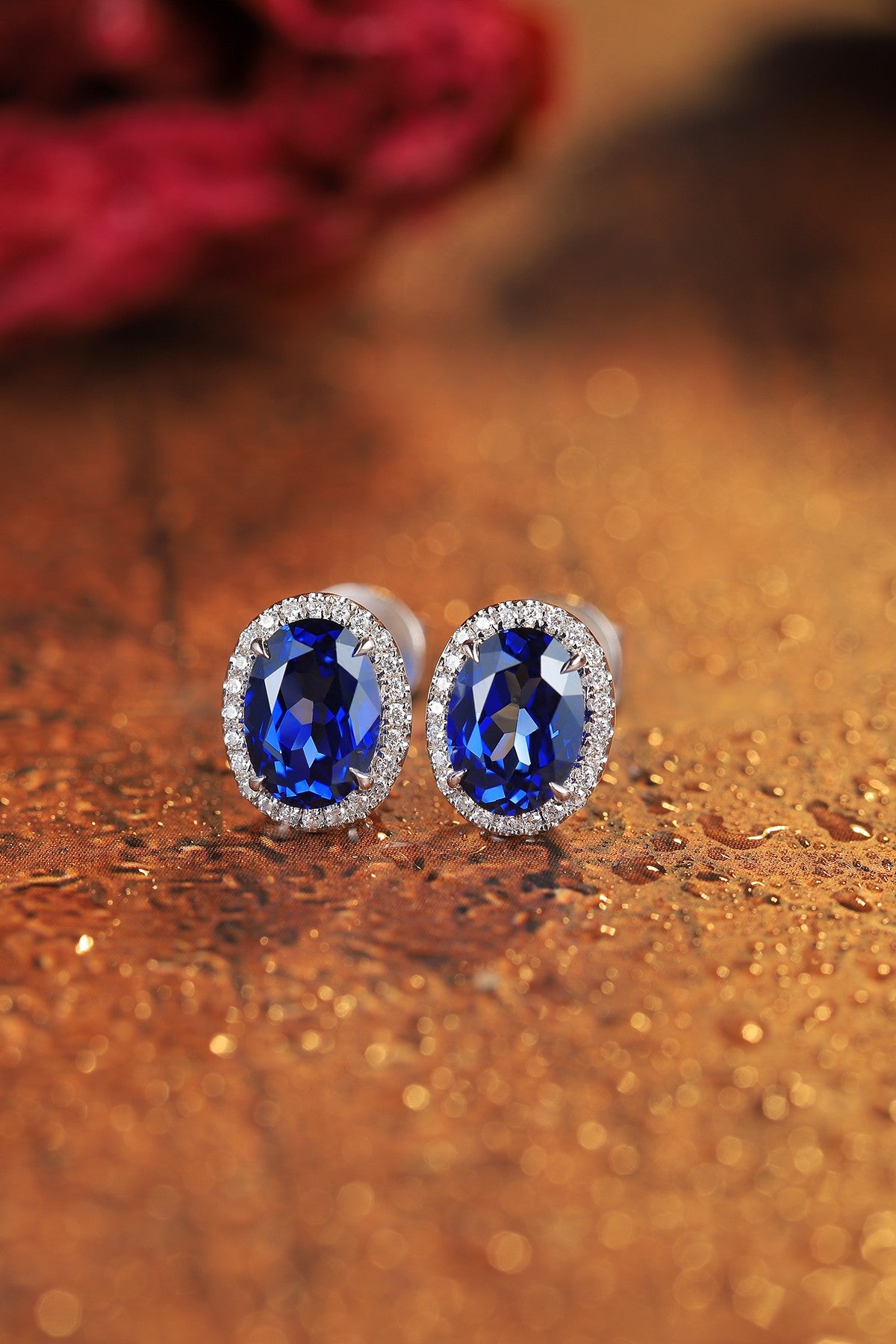 Pirmiana New Arrival 0.38ct Lab Grown Sapphire Earring Studs S925 Silver Jewelry Earrings for Women