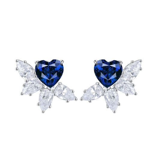 Pirmiana New Arrival 2.4ct Lab Grown Sapphire Earring Studs S925 Silver Jewelry Earrings for Women