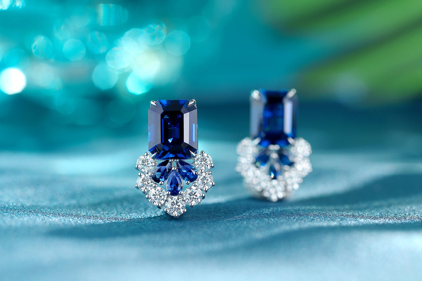 Pirmiana New Arrival 13.71ct Lab Grown Sapphire Earring Studs S925 Silver Jewelry Earrings for Women