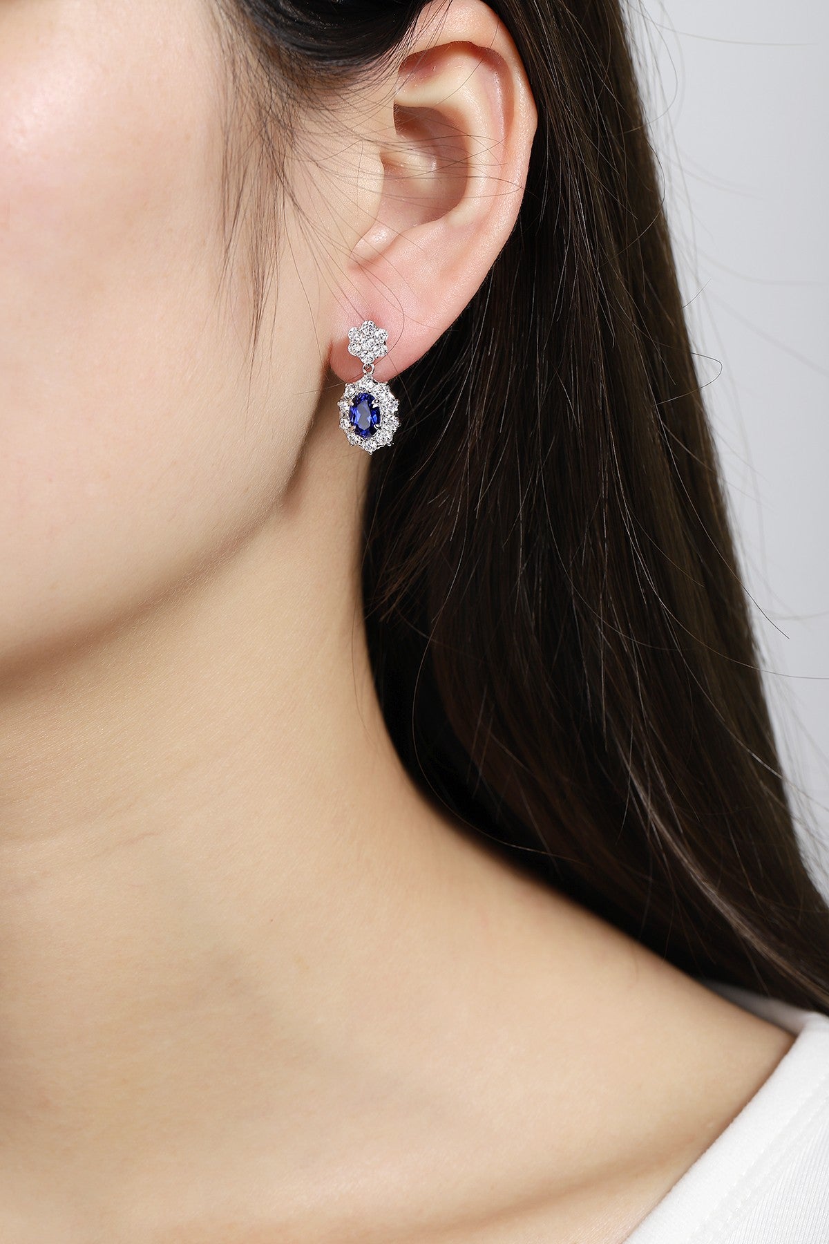 Pirmiana New Arrival 2.32ct Lab Grown Sapphire Earring Studs S925 Silver Jewelry Earrings for Women