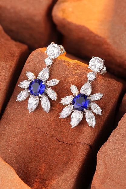 Pirmiana New Arrival 5.4ct Lab Grown Sapphire Earring Studs S925 Silver Jewelry Earrings for Women